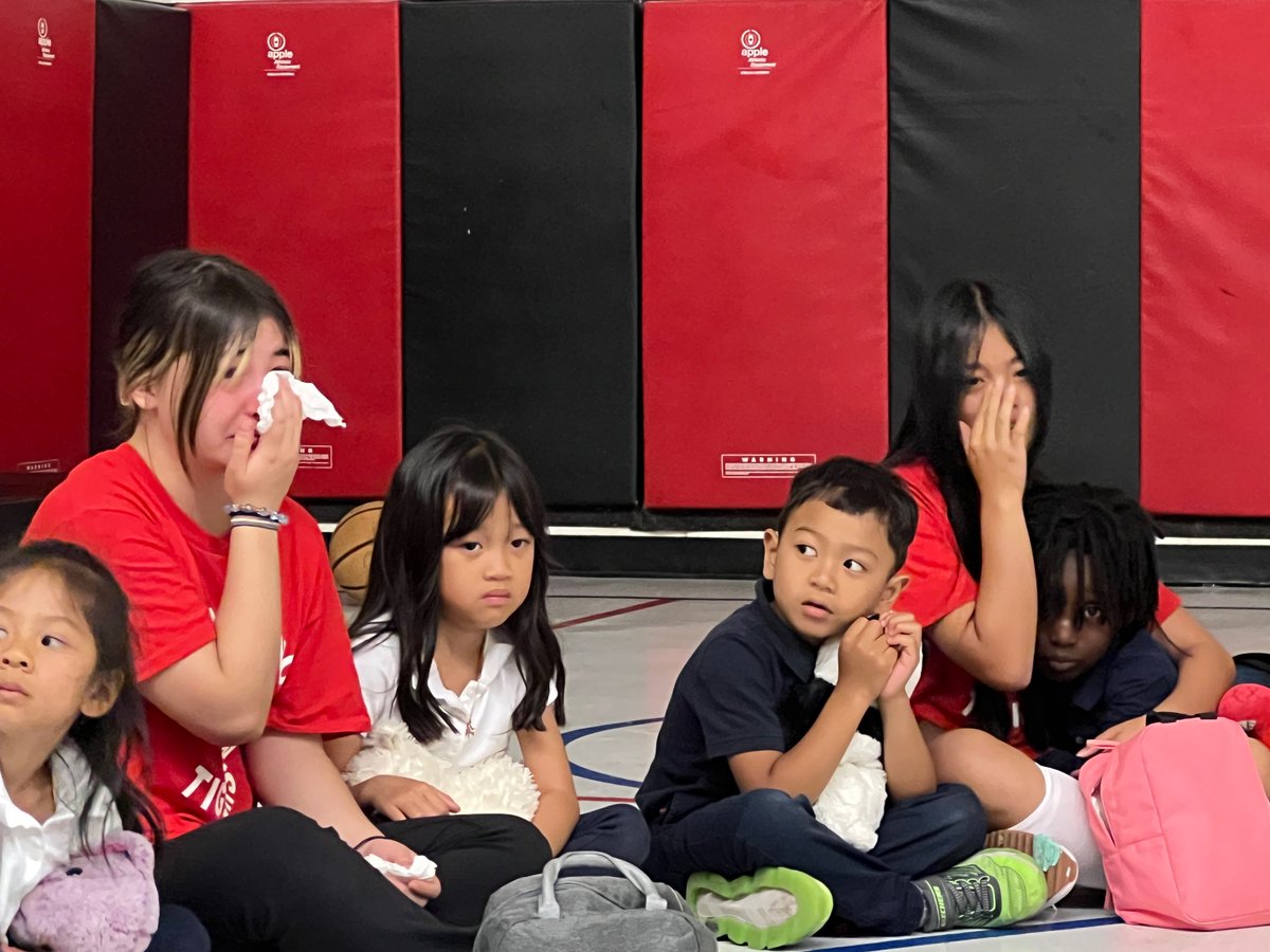 My grade 8s said goodbye to their kinder buddies today! There were lots of tears (from the grade 8s) and the kindies gave them friendship bracelets with their names on it!! <a href="/StLawrenceCS/">St. Lawrence CS</a>