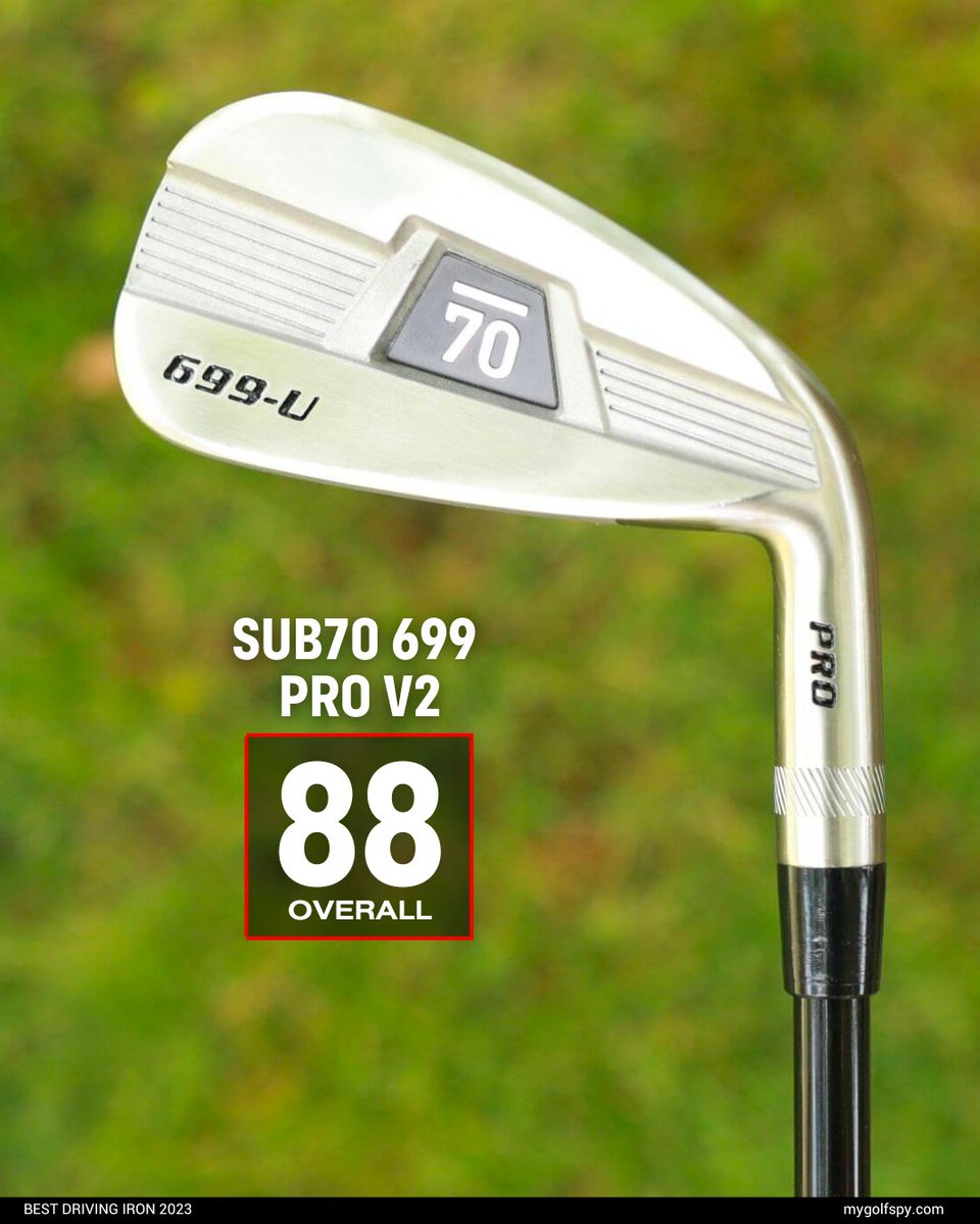 MYGOLFSPY (@mygolfspy) on Twitter photo #2 Overall | <a href="/Sub70/">Sub 70 Golf</a> 699 Pro V2
This driving iron "displays reliability and consistency across our 3 primary scoring metrics."
- Accuracy
- Forgiveness
& Distance
🏆 ow.ly/nEI250OXwYF #2 Overall | <a href="/Sub70/">Sub 70 Golf</a> 699 Pro V2
This driving iron "displays reliability and consistency across our 3 primary scoring metrics."
- Accuracy
- Forgiveness
& Distance
🏆 ow.ly/nEI250OXwYF