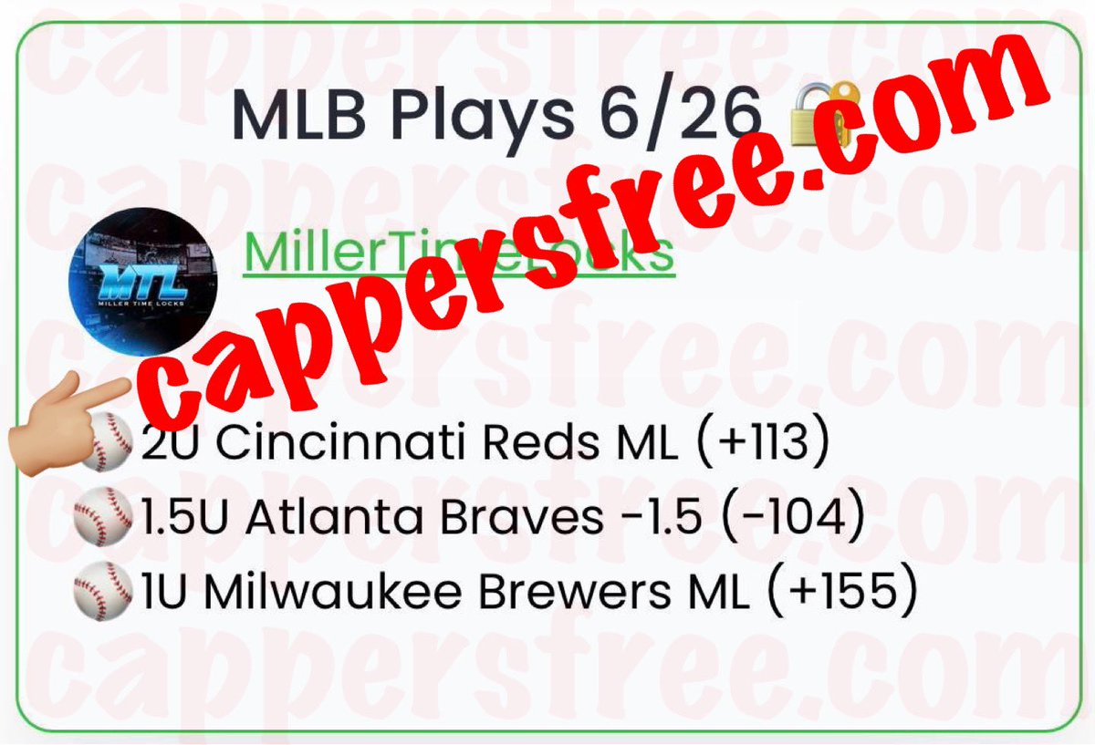 cappersforfree's tweet image. #MillerTimeLocks