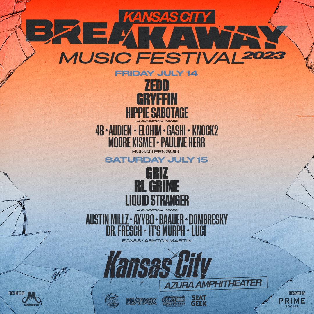 Breakaway Music Festival Kansas City lineup 2023