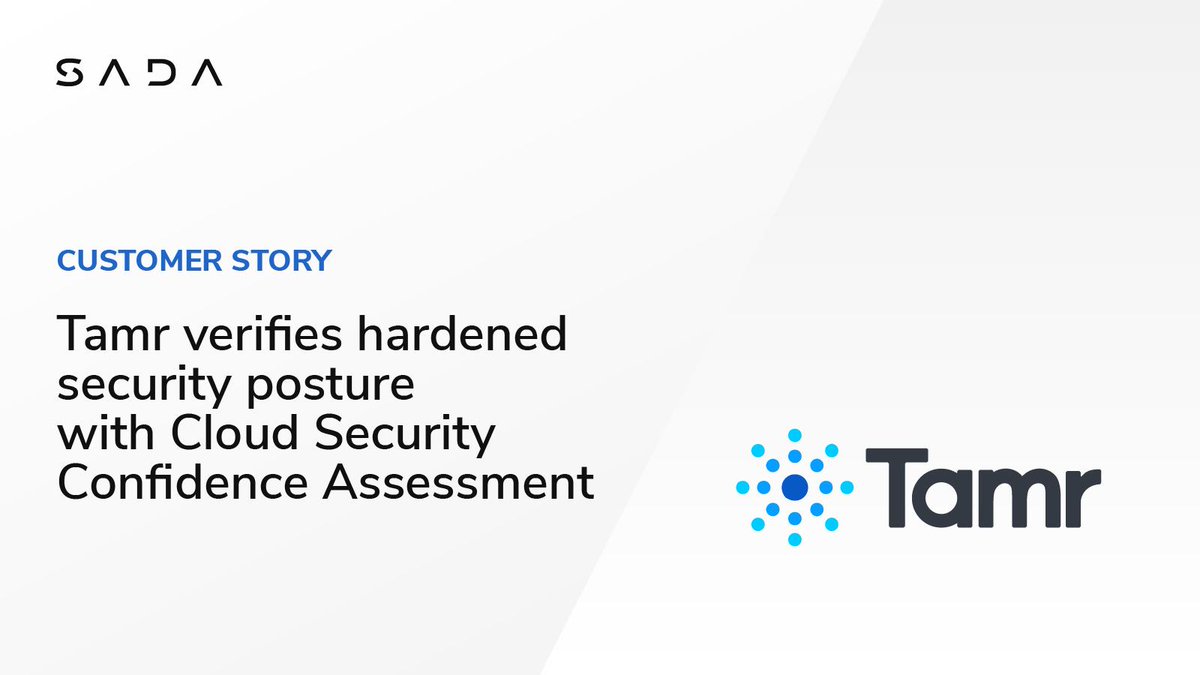 #Customerstory: @Tamr_Inc improves their overall #cloudsecurity and reduces risk after getting a comprehensive Cloud Security Confidence Assessment from SADA. ☁️🔒 

Learn more: ow.ly/9vJh50OXyvf

#cloudsolutions #securitysolutions #GoogleCloud