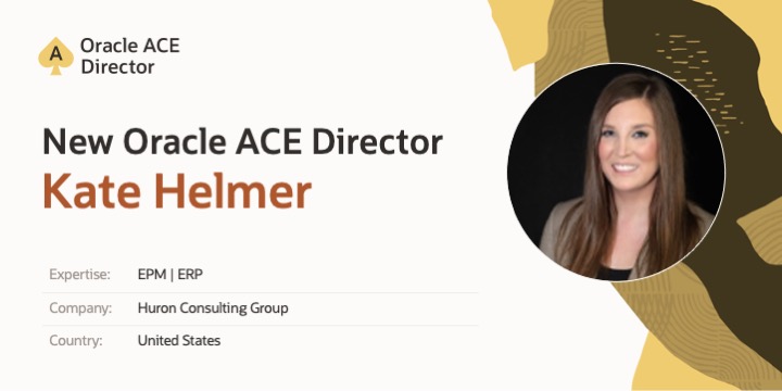 oracleace's tweet image. With great joy we are announcing our newest Oracle ACE Director @HyperionBarbie!
Kate has 14+ years experience in Oracle/Hyperion products&amp;amp;helps customers maximize the value of their Oracle solutions.
Thank you for the recommendation @womaninEPM
social.ora.cl/6011P64tv
#OracleACE