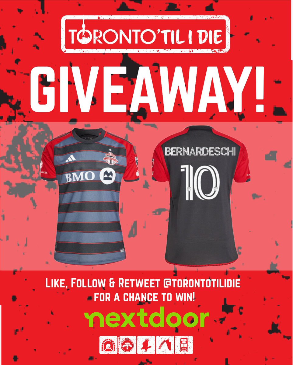 🚨 GIVEAWAY 🚨 We're partnering with our friends at @NextdoorCanada to give away a Federico Bernardeschi #TFCLive kit! For your chance to win, all you have to do is: 1. Follow @TorontoTilIDie 2. RT this tweet! A winner will be randomly selected on next Monday's 7 pm ET show!