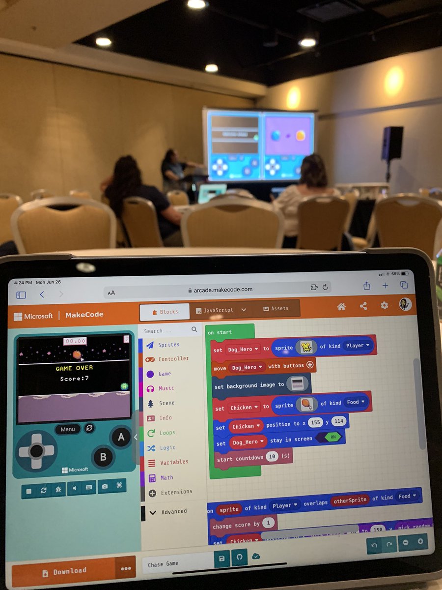 Did I just learn to code a game? Yes. Can’t wait to have my students try it! #ISTELive23 <a href="/teach42/">Steve Dembo</a>