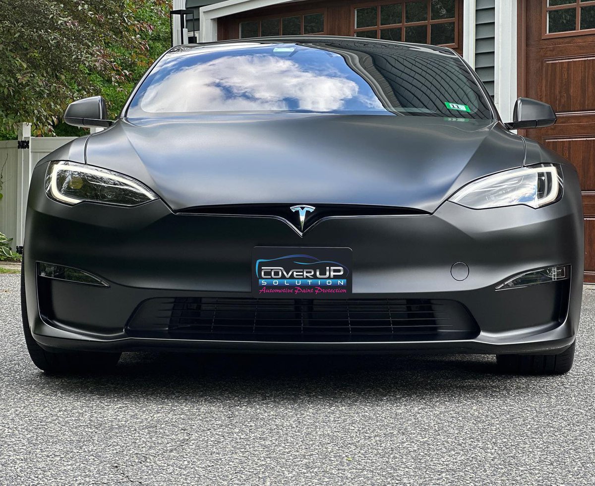 SolutionCover's tweet photo. This beautiful teslamotors car came in to get a xpel Stealth matte paint protection wrap coupled with a ceramic coating.

Take a look at these pics and I think you will agree that this is one head turning ride. The best part is that now it is protected to stay looking that w... https://t.co/usD7nHclRU