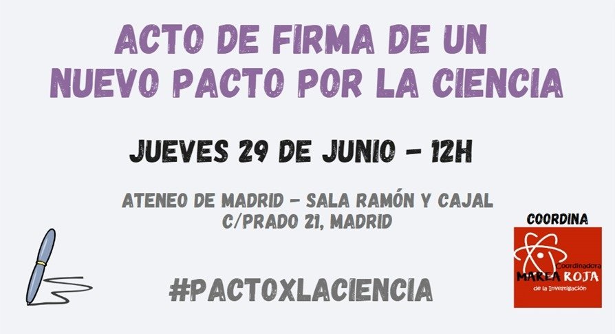 Hoy nos hemos reunido con <a href="/marearojainvest/">Coordinadora Marea Roja de la Investigación</a> 
✅ Vamos a apoyar su propuesta de #PactoXLaCiencia
✅España está a la cola de la U.E. en inversión científica, detrás de Portugal o Grecia. Esto tiene que cambiar de una vez, #SinCiencia no hay futuro. <a href="/RecortesCero/">Recortes Cero 👌🏽</a> en ciencia 👌
