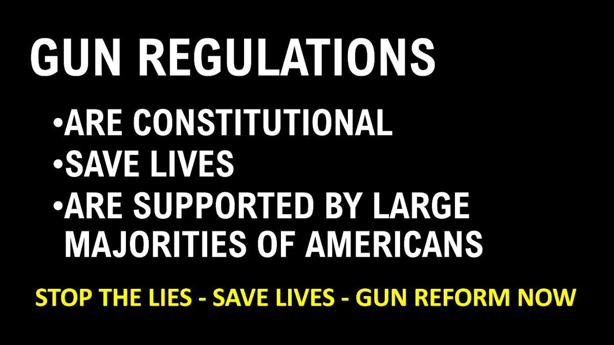 rojawi's tweet photo. Guns are banned at Trump's speeches.
Guns are banned at the Republican National Convention.
Guns are banned at CPAC.
Guns are banned at the NRA convention.
But the rest of us have to risk getting shot at the supermarket?
#GunRegulationNow
#EndTheNRA
Repeal the #2A. https://t.co/vPjekOzBJU