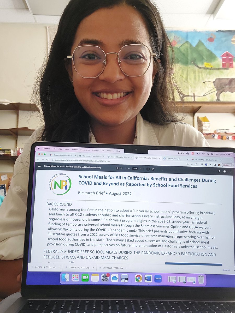 IshaPoudel4's tweet photo. Today I start internship at @UCnpi as a part of Summer Work Experience Program (SWEP) fellowship through University Of California- Agriculture and Natural Resources @ucanr.
I'll be assisting in the policy-relevant research to inform the California's school meals policy. https://t.co/870QrfFS4r