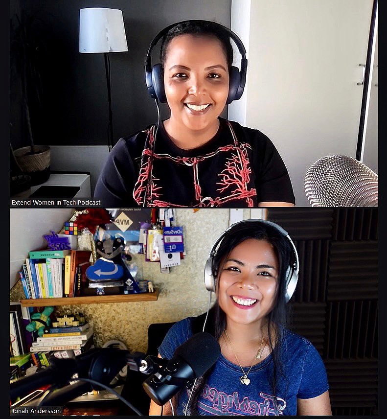 We recorded a new <a href="/extendwomentech/">ExtendWomenInTechPodcast</a> podcast episode with <a href="/TsediD/">tsediTerefe</a> after work this evening! 🎙️

This time - all about my book writing project journey for <a href="/learning_azure/">Learning Microsoft Azure (O’Reilly)</a> 📖 

It was fun chatting and recording this espisode with you, Tsedey. 
Great questions to me 
Thanks for your