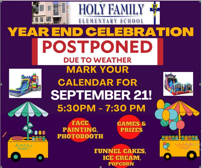 Unfortunately due to the impending weather forecast our Year End Celebration is postponed to September 21.