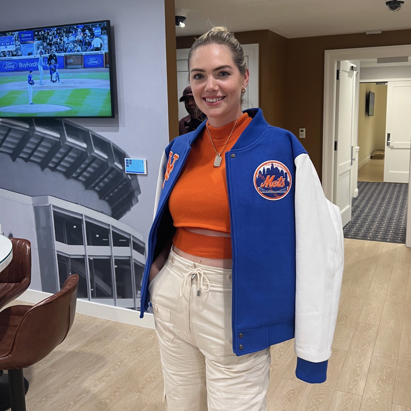 Kate Upton New York Mets Jacket
