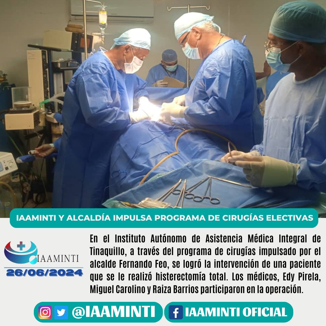 Iaaminti y Alcaldía impulsan programa de cirugías electivas

La noticia 📰: instagram.com/p/Ct96EZBPoy-/…

🫂 ¡Tenemos la intención de servir!

#FernandoElAlcaldeQueSiCumple #VamosVamosTinaquillo