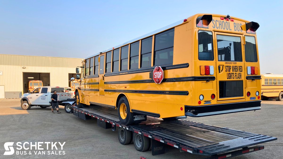 schetkybussales's tweet photo. Check out this throwback Jouley #busdelivery in Pasco, WA! ☀️ 🚌 Did you know we deliver new and used school buses in Oregon and Washington? If you’re in need of a bus, we have units available, ready to go today! Call 800-255-8341 to learn more. #ThrowbackThursday https://t.co/WNf1Vs94T2
