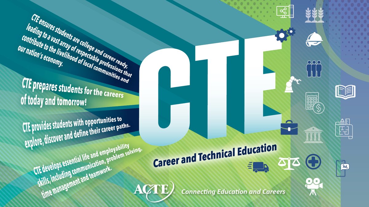 Learn more about career and technical education -- check out ACTE's infographics, sector sheets, fact sheets and more at acteonline.org/why-cte/what-i….