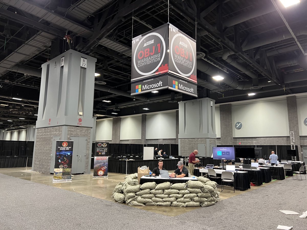 BarrickTim's tweet photo. Getting set for Objective 1 Wargaming Convention at Modern Day Marine. Kicks off tomorrow. #objective1 #mdm23 https://t.co/BwH3HJgRs1