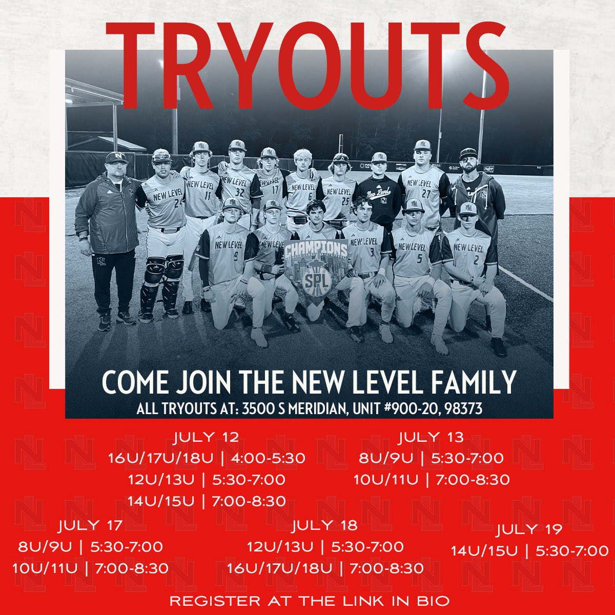 NewLevel360's tweet image. Come be a part of one of the best programs in the NW!

Sign up and further information at the link on our bio!

#NewLevelBaseball
#NLFamily