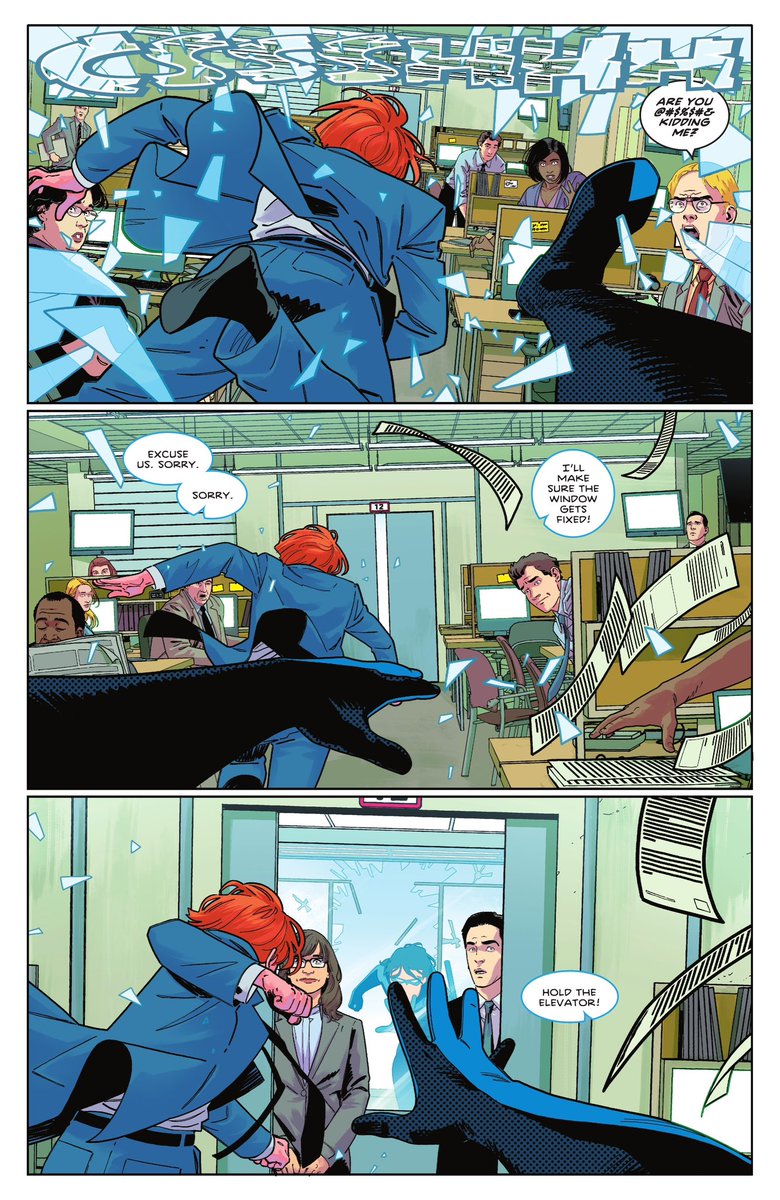 The cast of ‘The Office’ in Nightwing #105. 

I love small Easter eggs like this, so so cool!