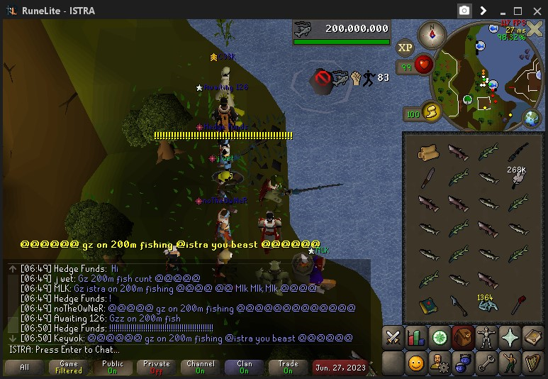 200m fishing