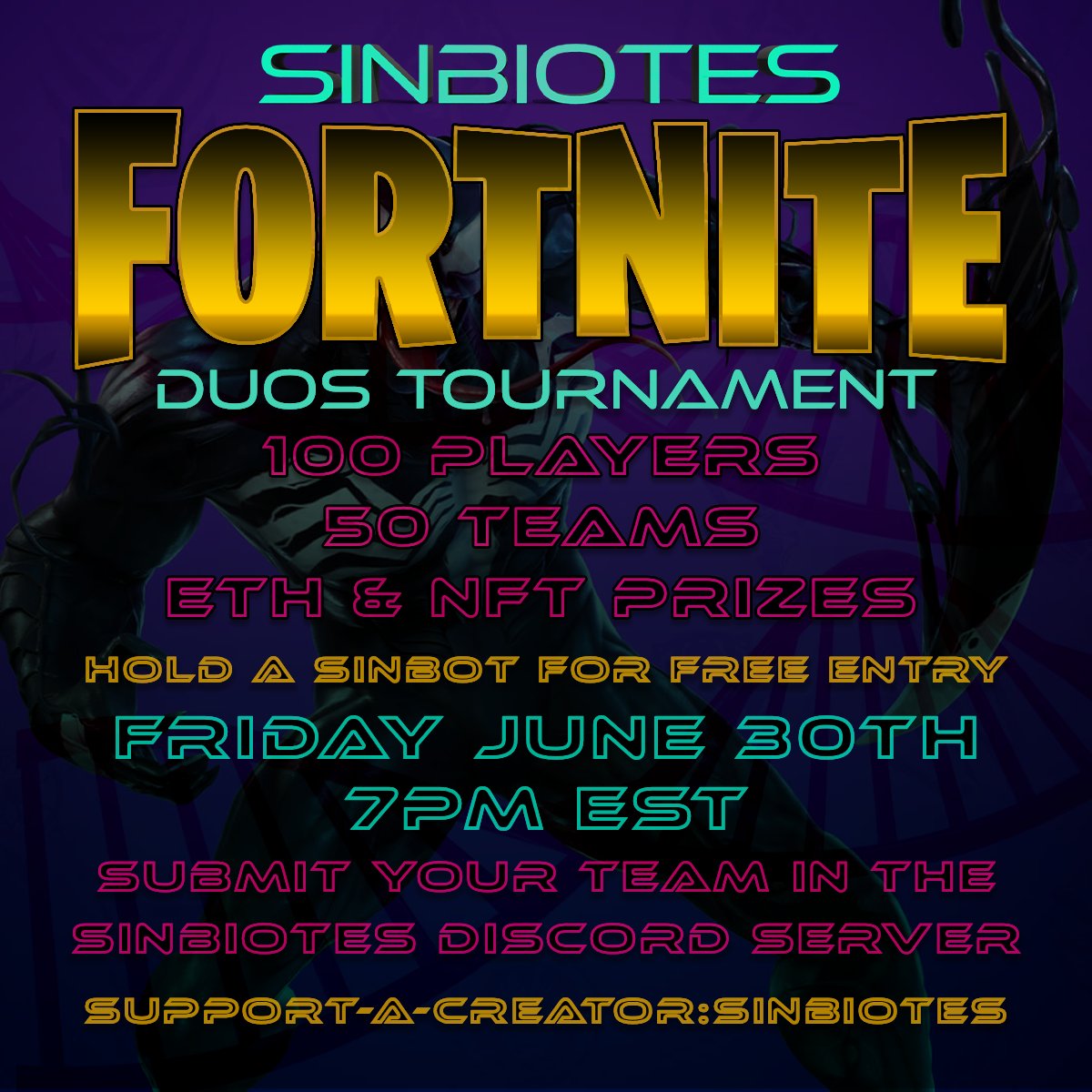 We're bringing back the SinCup #Fortnite tournament! Here's all the info you'll need about it! Everything is also posted in our Discord server. 
🧵 (1/3)