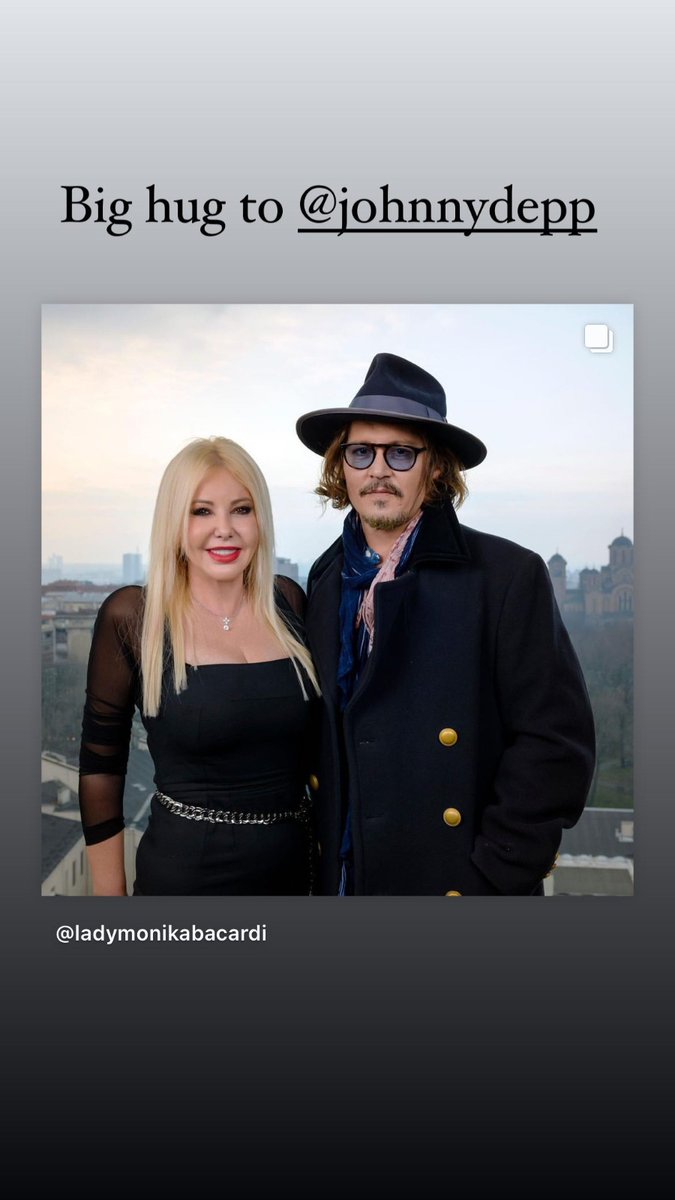 #ladymonikabacardi one of the producer of in the fire movie IG Story 
#JohnnyDeppWon #IStandWithJohnnyDepp #JohnnyDeppIsALegend #JohnnyDeppRises #JohnnyDeppIsASurvivor #JohnnyDeppIsARockStar #johnnydeppgotjustice #HollywoodVampires