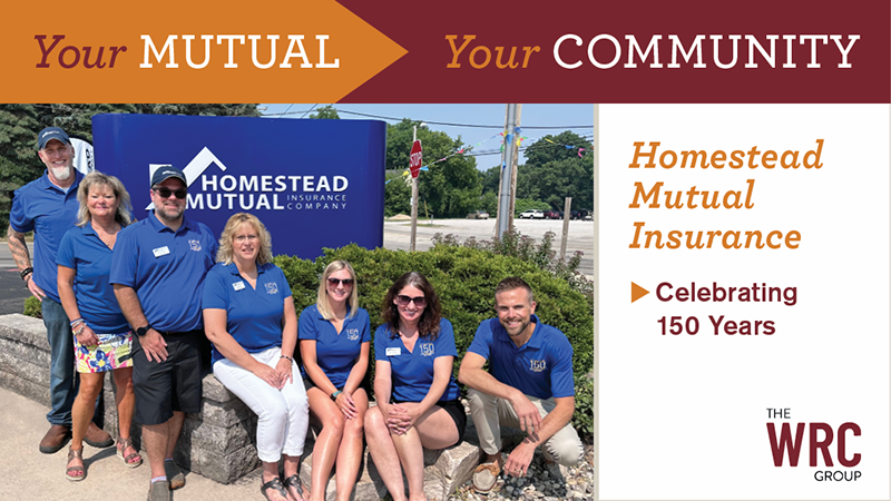 thewrcgroup's tweet photo. @HomesteadMutual in Larsen, Wisconsin, recently celebrated its 150th anniversary. Congratulations and here’s to many more! Pictured are, from left, Darren Reoh, Becci Vold, Terry Arion, Paula Treu, Tawnie Winter, Gail Gonnering and Dan Peeters. https://t.co/q1Ojp5roTs