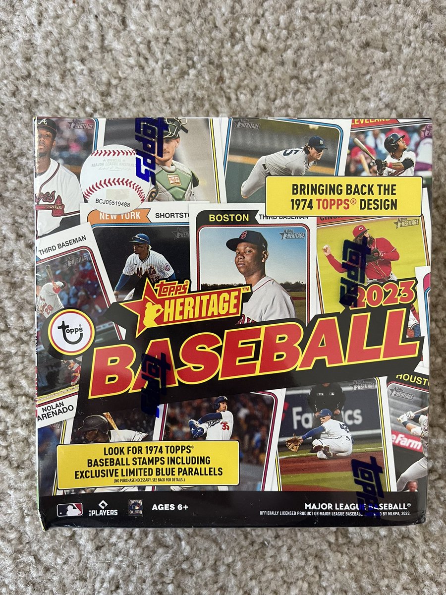 🚨#MLB Giveaway🚨 

Giving away a box of 2023 MLB Topps Heritage to one lucky follower!

To enter:
-Like & retweet
-Follow @TheHobby247 @SA247LLC 
-Comment done

*Winner ANNOUNCED BY RANDOM DRAWING WHEEL ON TWITTER LIVE to guarantee legitimacy!
#TheHobby  #TheHobby247