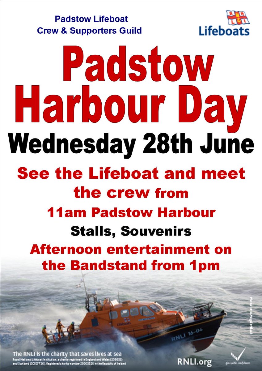 Come and see our Lifeboat and meet the Crew #RNLI ⁦@PadstowTIC⁩