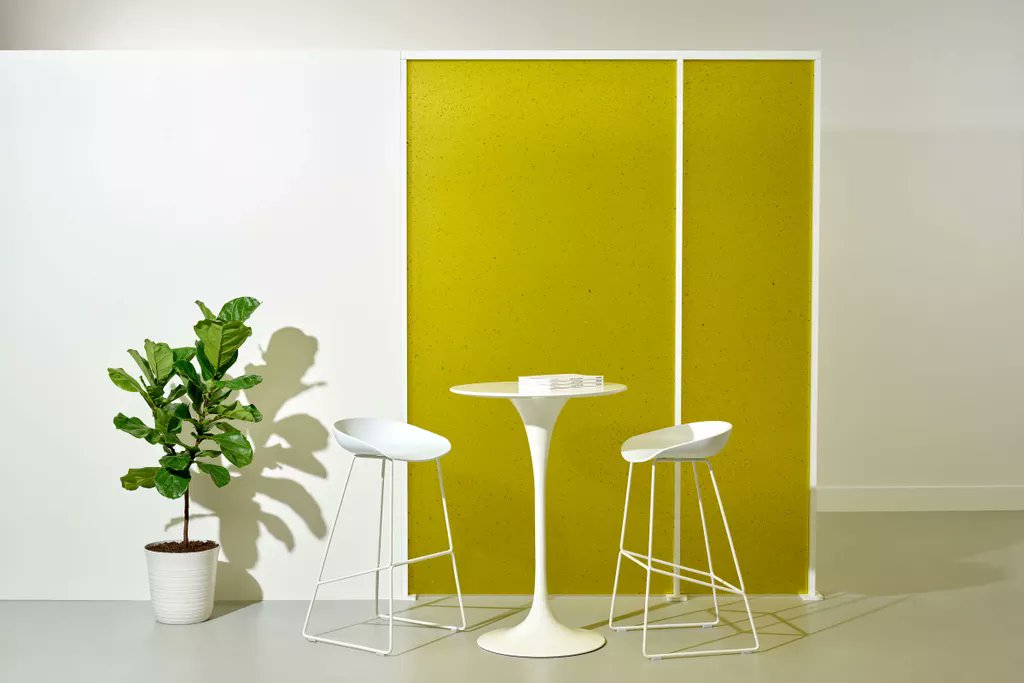 3form’s Flek Charge features a design made from recycled Varia samples displayed in a beautiful terrazzo-like pattern. See more photos of how <a href="/3form/">3form</a> is providing flexible workspace solutions at l8r.it/v4kk