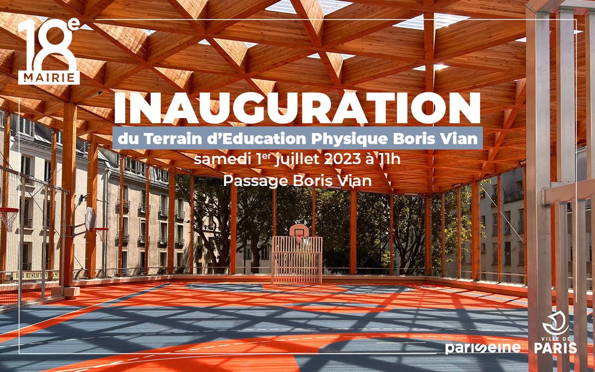 On vous donne rendez-vous samedi pour l'inauguration du TEP Boris Vian à la Goutte d'Or !