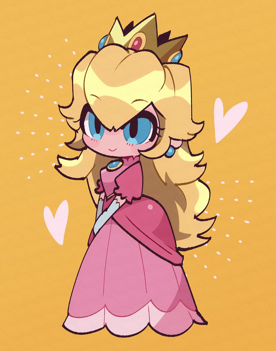 princess peach 1girl blonde hair solo pink dress dress long hair blue eyes  illustration images