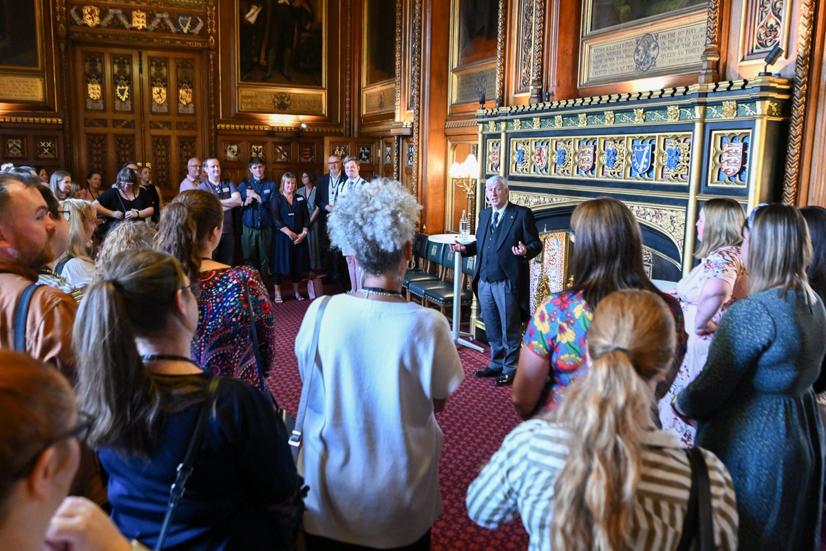 CommonsSpeaker's tweet photo. Teachers from across the country, and representatives from the Ukrainian Parliament's education team, dropped by at Speaker's House today for a tour - and a question-and-answer session with me - as part of the @UKParliament Teacher Ambassador programme. https://t.co/xVDWIbF8qb