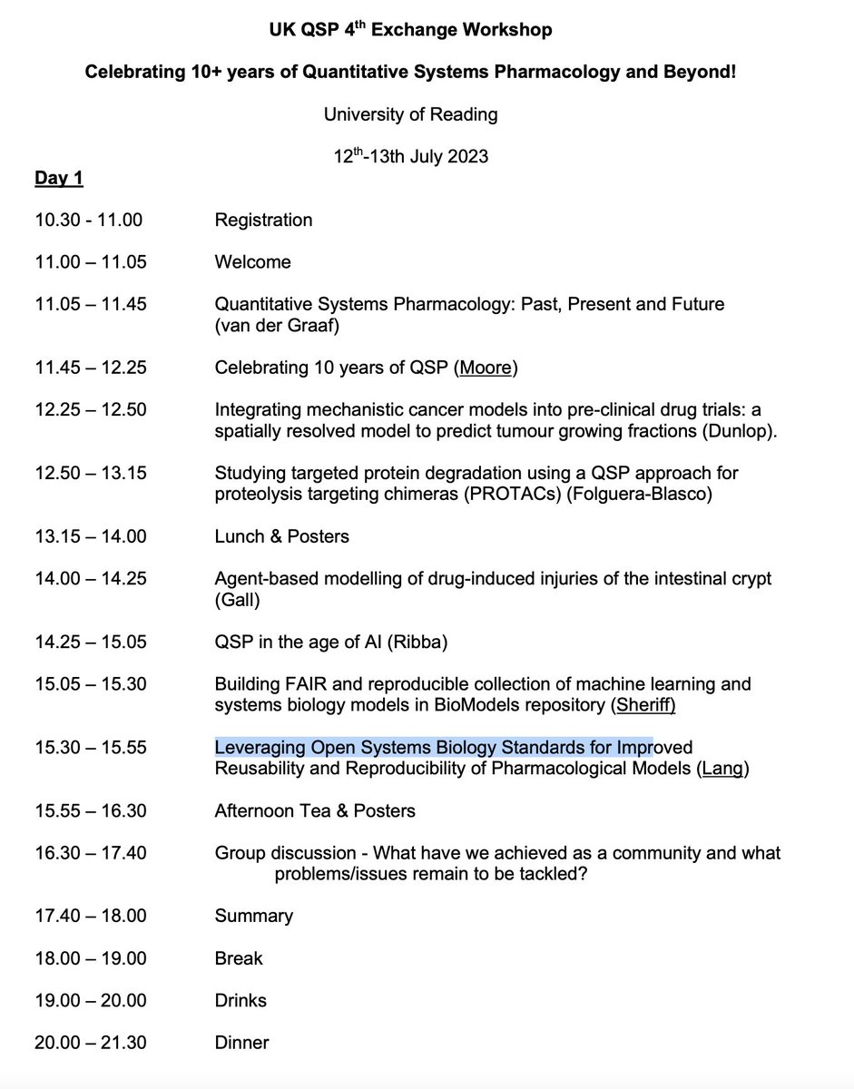 UK QSP 2023! Now with a full programme of invited and contributed talks, registration closes 3RD JULY 2023. Whether visiting us here in Reading or joining online, don't miss out! See qsp-uk.net/reading-2023.h… for further details.
