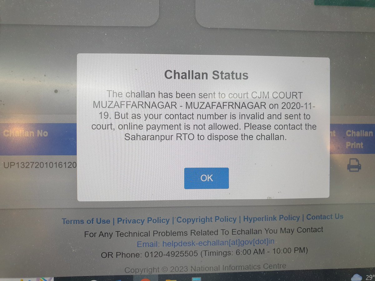 Wrongly issued an INR 1000 e-challan 2 years ago for not wearing a helmet in a car. Paid it in court, but struggling to get it removed. Tried email and helpline, but no luck. Need help to resolve this. #WrongChallan #HelpNeeded
@uptrafficpolice @mzntraffic @saharanpurtrf