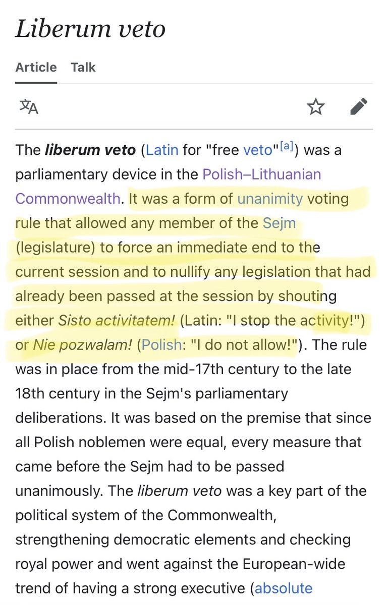 I’ll always respect Poland for coming up with the unhinged political mechanism in history