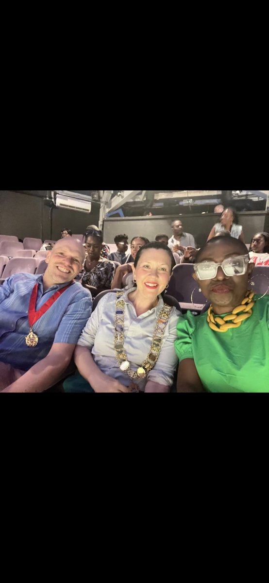 LadeOlugbemi's tweet photo. With Mayor of Hackney Council Cllr @anyasizer and her hubby at the @towertheatre Stoke Newington watching Adenike Ojo’s stage play on autism, #InHiding @adenikeojo directed by @kanayoOmo. 
Great narrative about the stigma around autism and the denial https://t.co/J0KirtrpAO