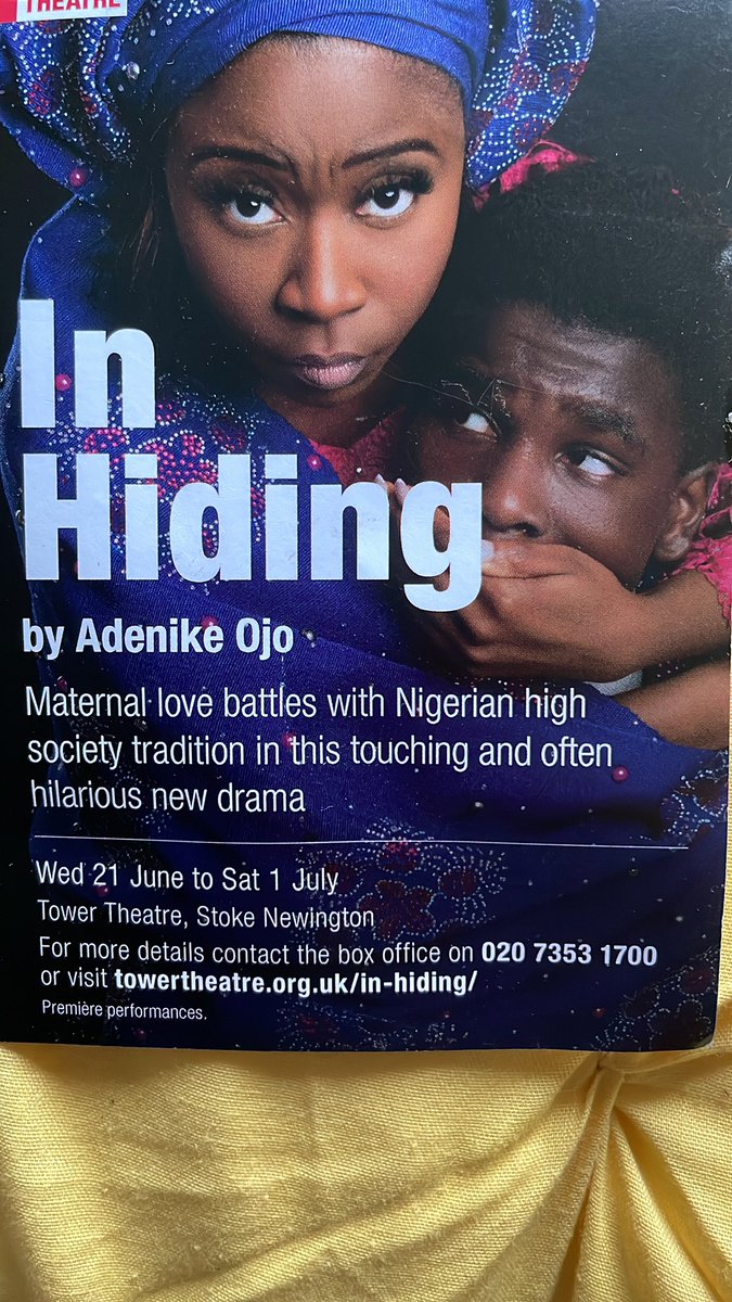 With Mayor of Hackney Council Cllr @anyasizer and her hubby at the @towertheatre Stoke Newington watching Adenike Ojo’s stage play on autism, #InHiding @adenikeojo directed by @kanayoOmo. 
Great narrative about the stigma around autism and the denial