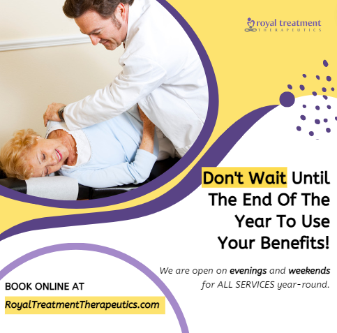 Don't wait until the end of the year to seek treatment for that sore back of yours. We're half way through 2023 so take advantage of the health benefits. 

Check out our full list of services at royaltreatmenttherapeutics.janeapp.com/locations/roya…
