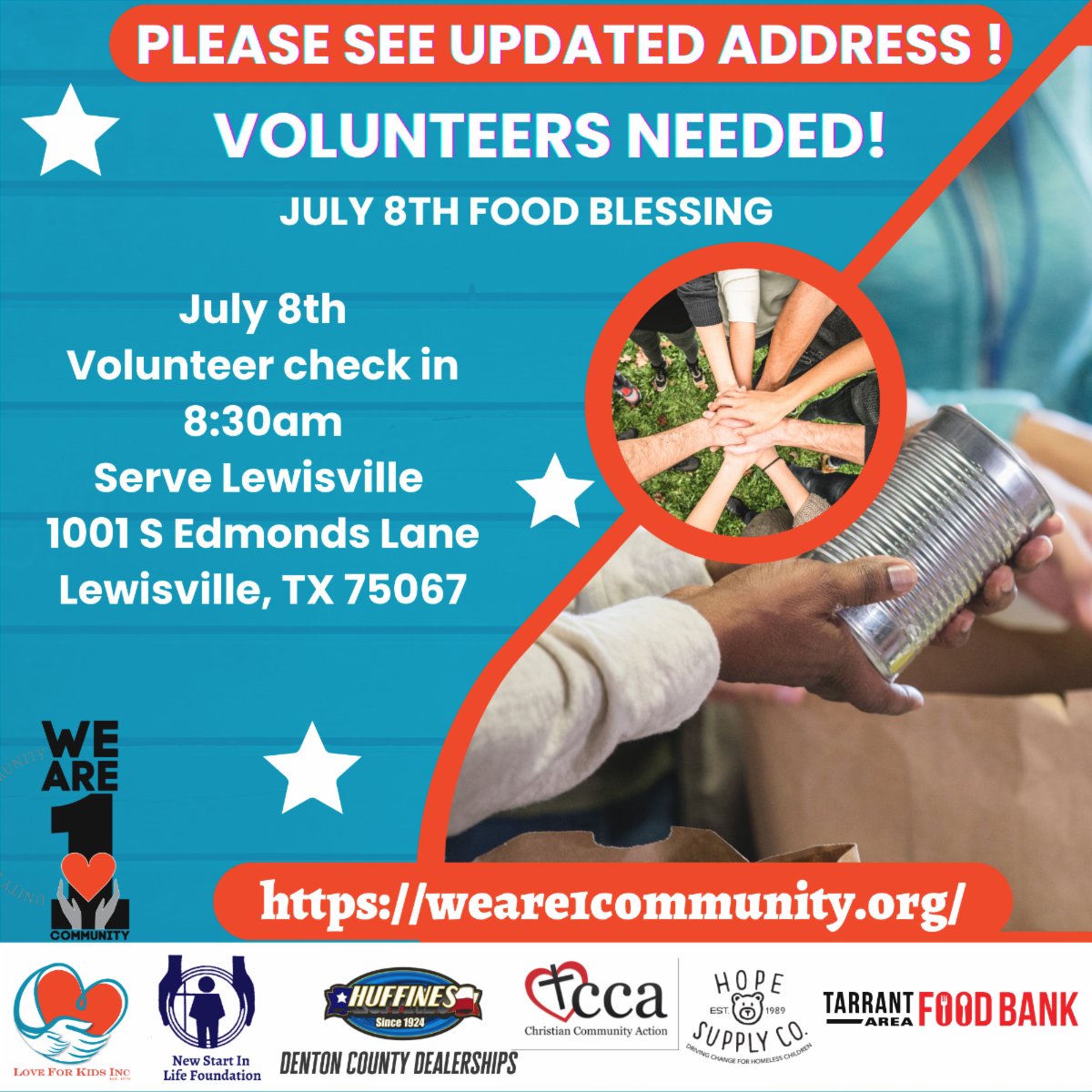 Volunteer at-loveforkidsinc.dm.networkforgood.com/forms/we-are-1…
Address has changed to 1001 S Edmonds Lane
Lewisville, TX 75067.