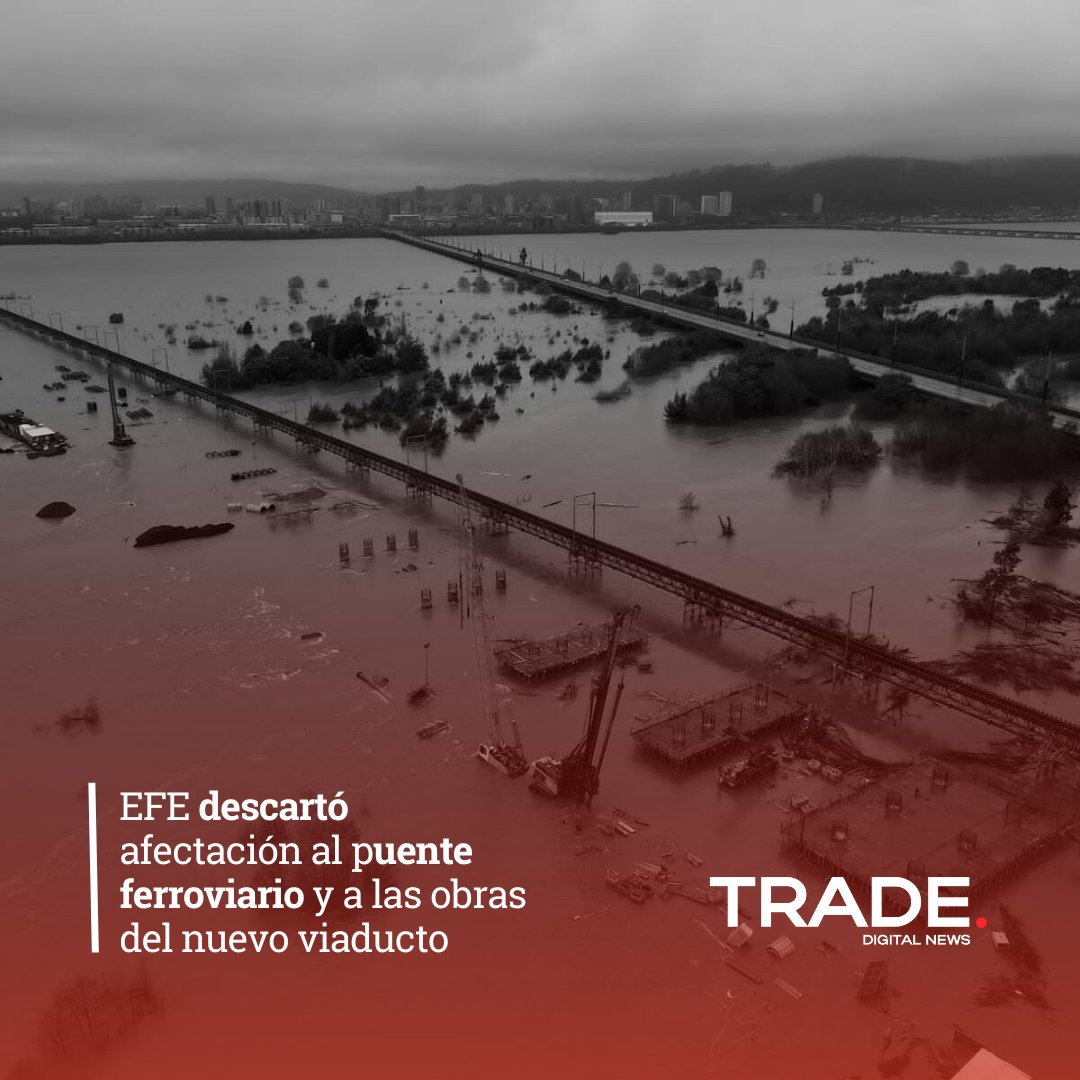 💥 Actualidad | <a href="/EFETrenesChile/">EFE Trenes de Chile</a> , confirmó que el incremento del caudal del #RíoBiobío no afectó el funcionamiento del #PuenteFerroviario ni la operación normal de los servicios de trenes. 

🔖 Lee la nota completa en: bit.ly/3PwboUT