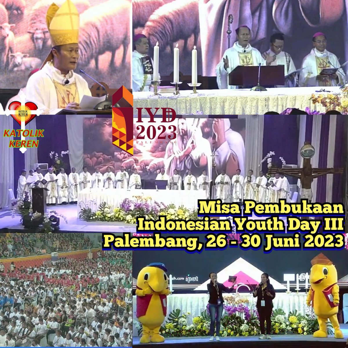 katolikkeren's tweet photo. Selamat & Sukses Pembukaan Indonesian Youth Day (IYD) III 2023 di GOR Dempo Jakabaring Sport City Palembang #katolikkeren #infopalembang #eventpalembang #beritapalembang #beritasumsel #keuskupanagungpalembang #gerejapalembang #iyd2023 #iydpalembang #orangmudakatolik https://t.co/8tSIHqAcoF