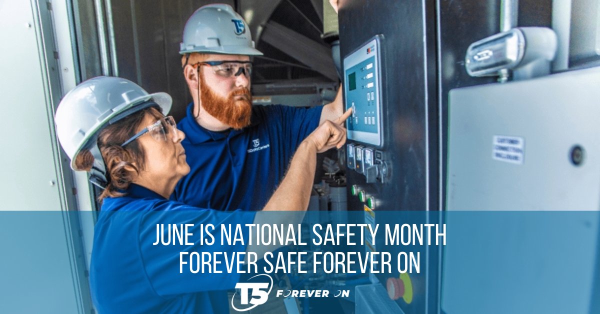 T5 takes our promise of “Forever Safe. Forever On” very seriously. Safety is our motto and we are proud of our record of nearly THREE MILLION hours worked without a lost-time incident. ⏳⚠️🦺🧑‍🔧 #NationalSafetyMonth2023 #WorkPlaceSafety #ForeverSafeForeverOn