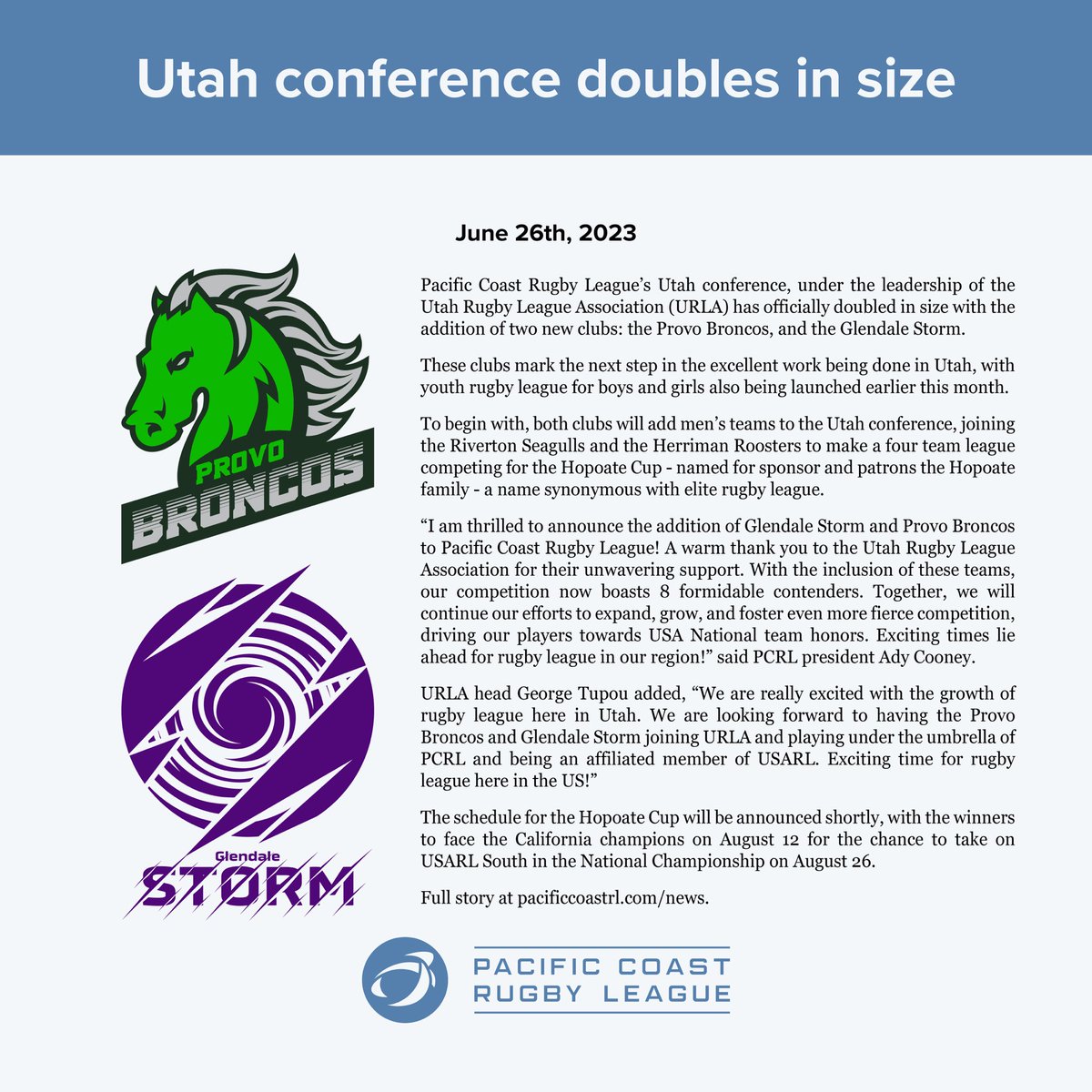 Pacific Coast Rugby League tweet media