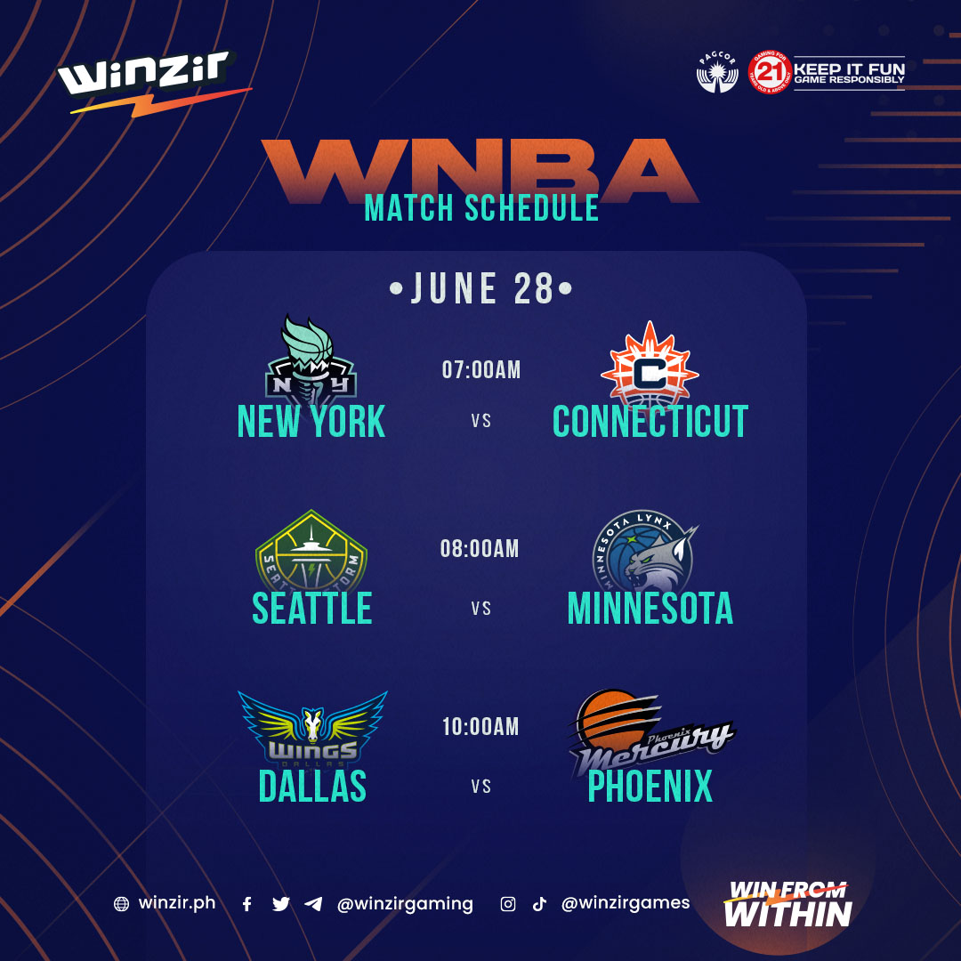 Get ready for an electrifying showdown on the East Coast! 🔥

Who will prevail and keep their impressive record intact? 😎

Bet here: winzir.ph/wnba

#winzir #wnba #CommissionersCup #sportsbetting #winfromwithin #keepitfun #gameresponsibly #responsiblegaming