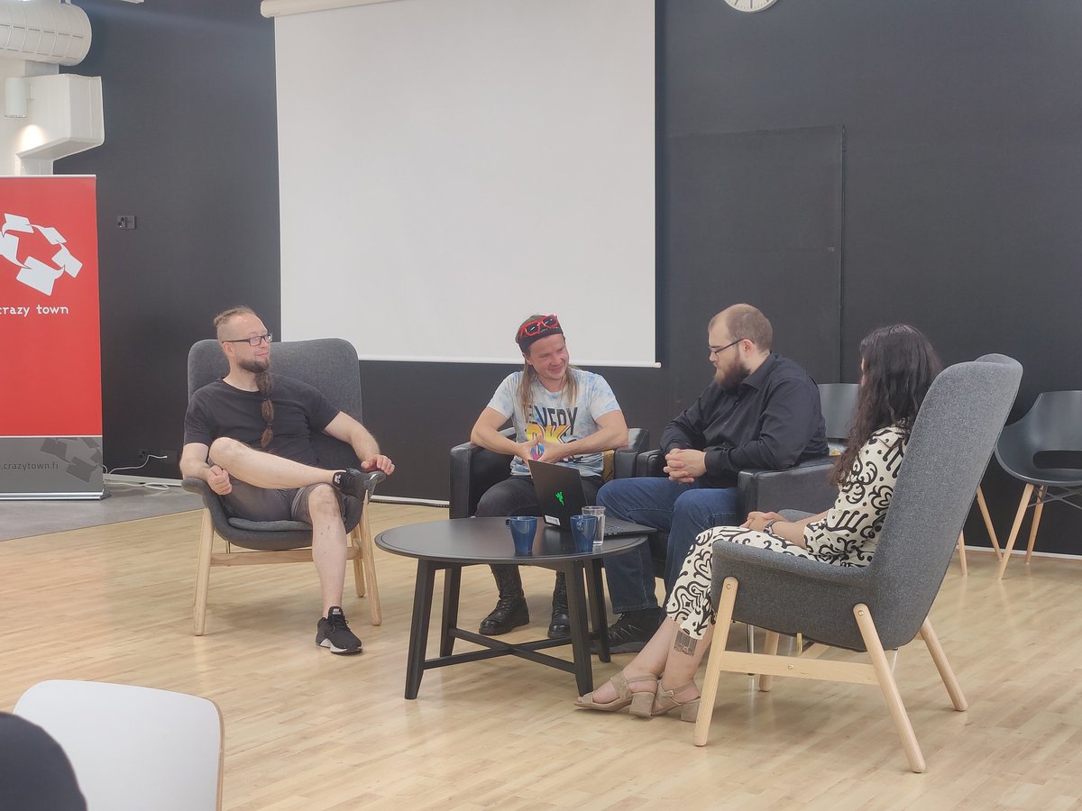 Interesting discussion about skills &amp; gaming industry on-going  at <a href="/IGDA/">International Game Developers Association</a> event in <a href="/crazytownoy/">Crazy Town</a> Pori. All panelists underlined the importance of embracing the motivation and learning how to inspire others to find their motivation.  Easy to agree on this.