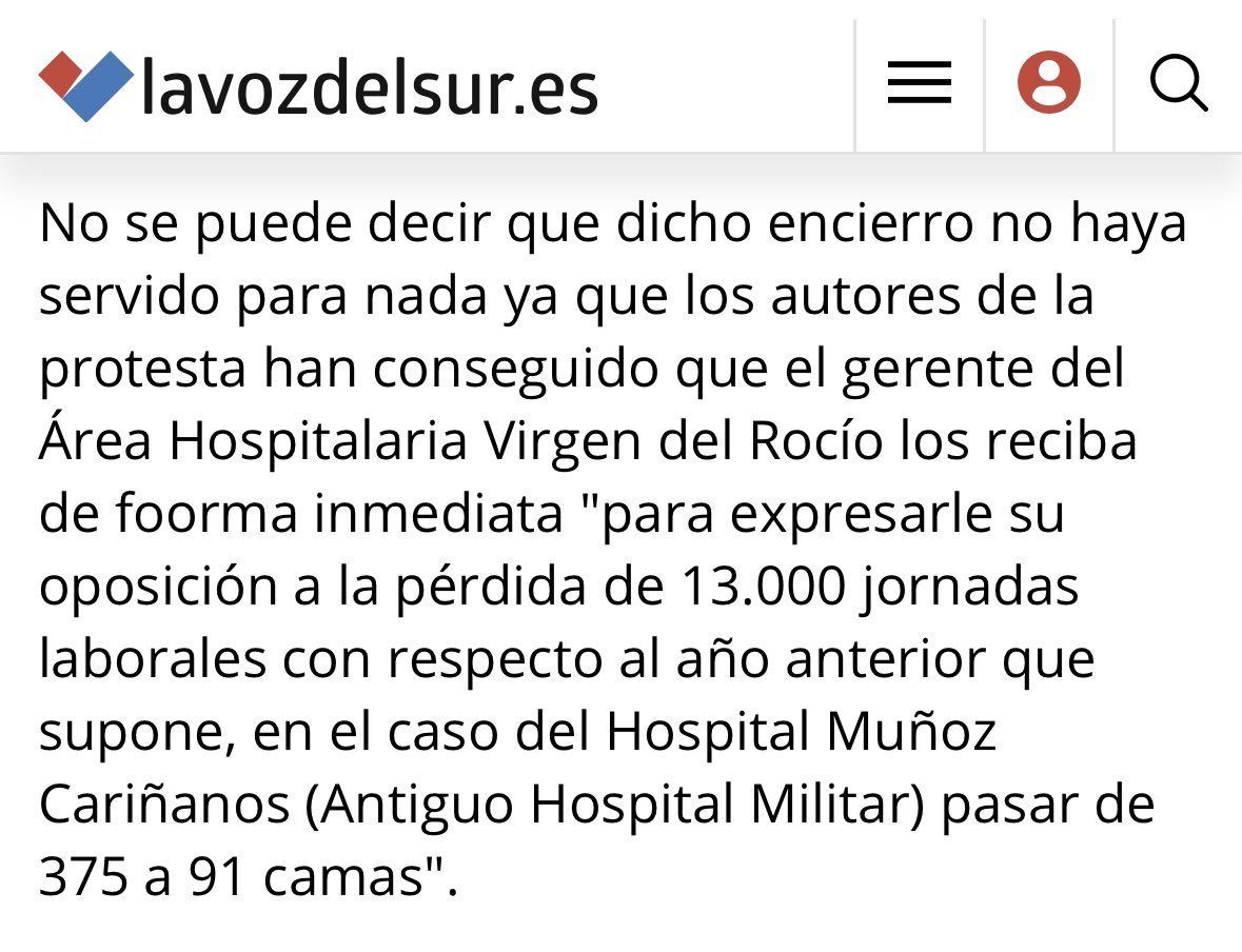 📣El gerente del hospital del Rocio #Sevilla desmiente a la Consejera d Salud, q asegura que aumentan las sustituciones este verano: No

❌la Realidad: 13 MIL jornadas menos q en 2022 q obligan a cerrar el hospital militar

‼️Profesionales acaban de encerrarse por esta situación
