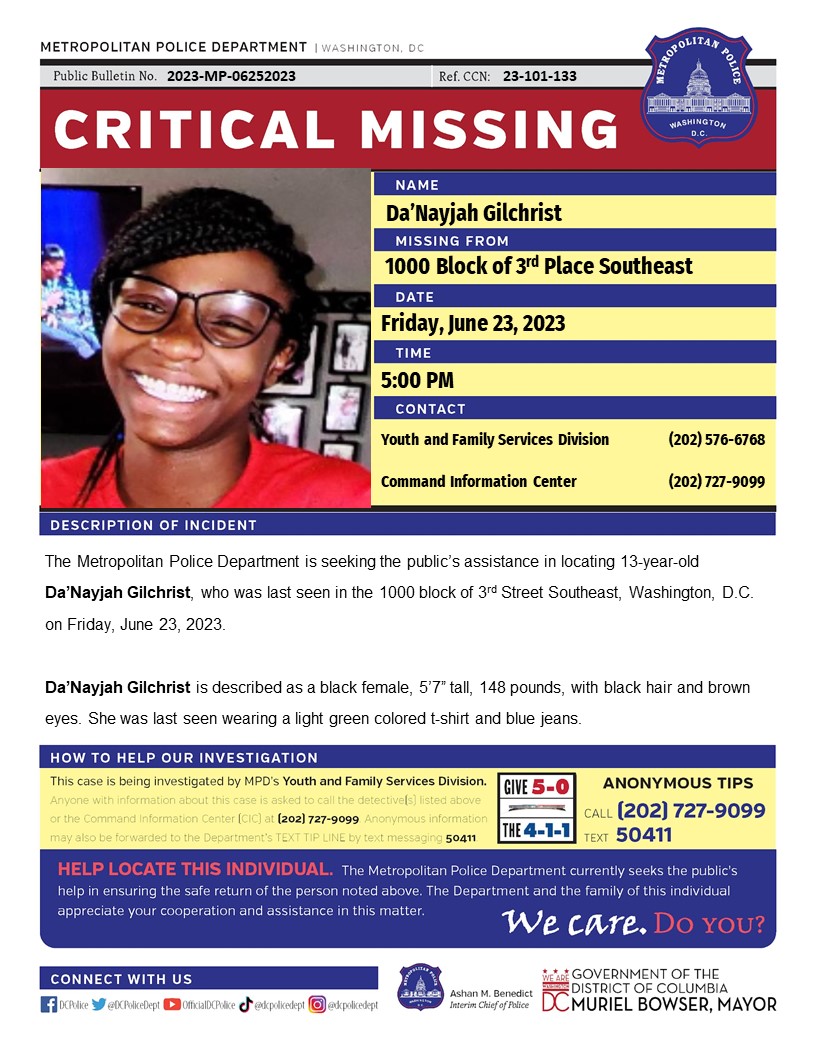 DC Police Department tweet media