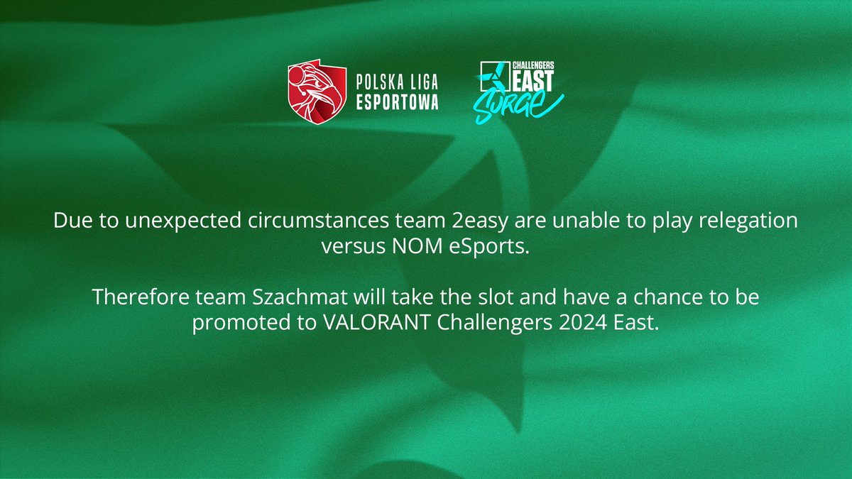Official #EastSurge statement regarding upcoming relegations.