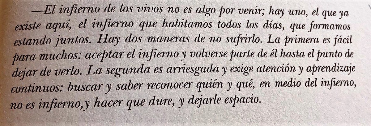 Esta maravilla de fragmento de Italo Calvino en 'Las ciudades invisibles'.