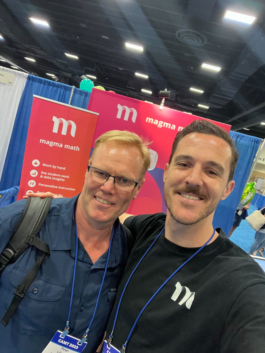 MagmaMath's tweet photo. Some math magic in our booth this morning with @pgliljedahl⭐
#CAMT23 #Booth500 #magmamath https://t.co/7FzqNqwEkz