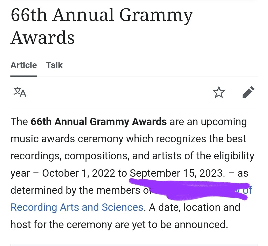 GUTS will be eligible for the 2024 grammys!
